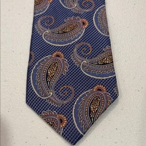 Bruno Piattelli Silk Paisley Blue Men's Tie
